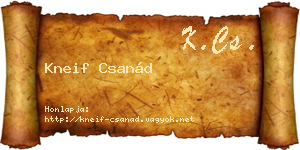 Kneif Csanád névjegykártya